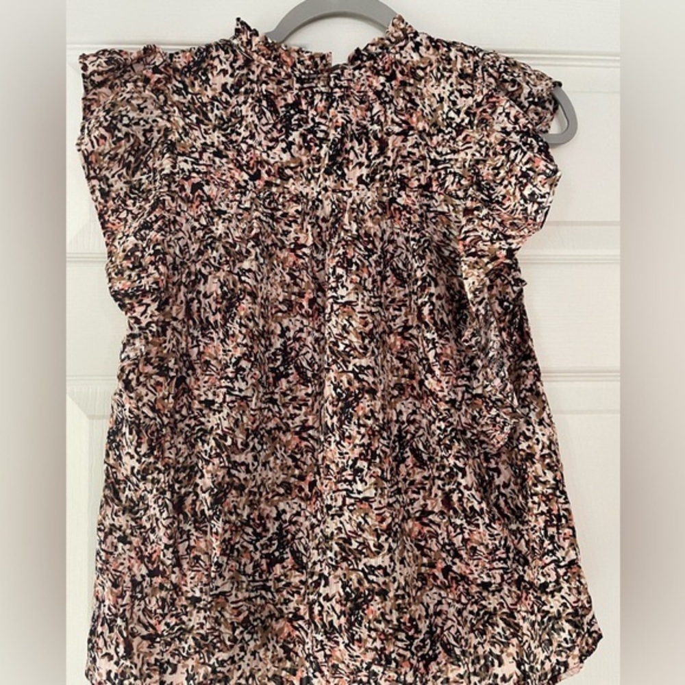 NWT LOFT Pintucked Ruffle Shell Sz Small - Picture 8 of 13